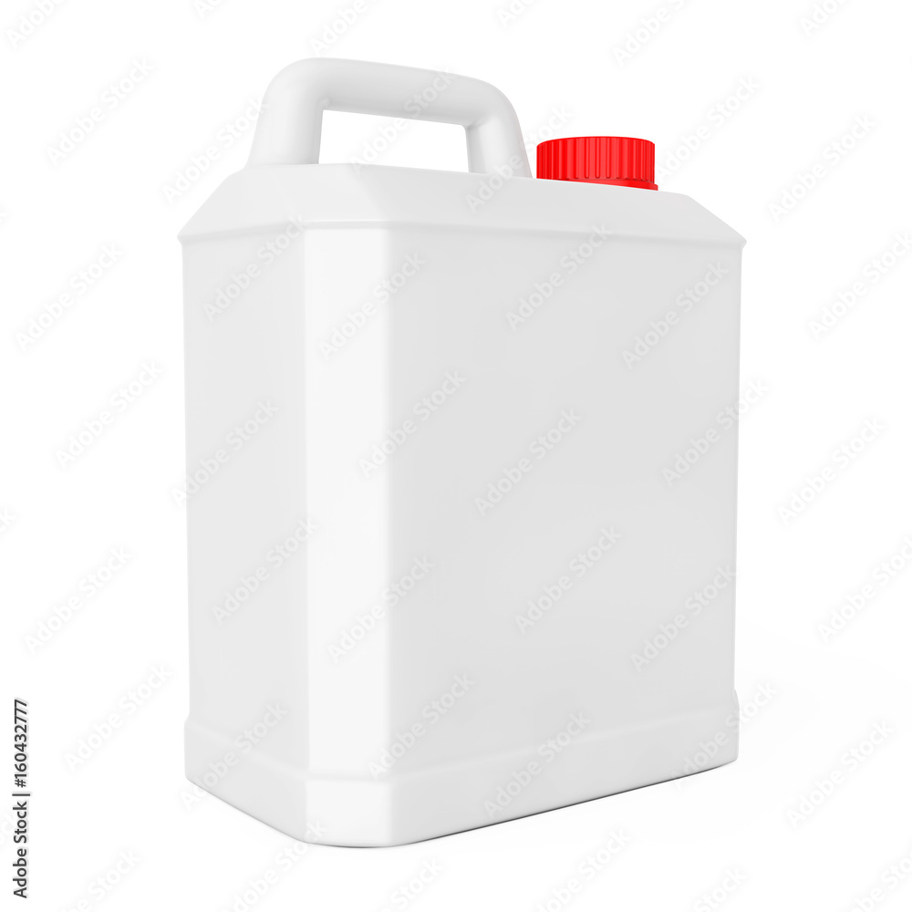 White Plastic Blank Container. 3d Rendering White Plastic Blank Container. 3d Rendering