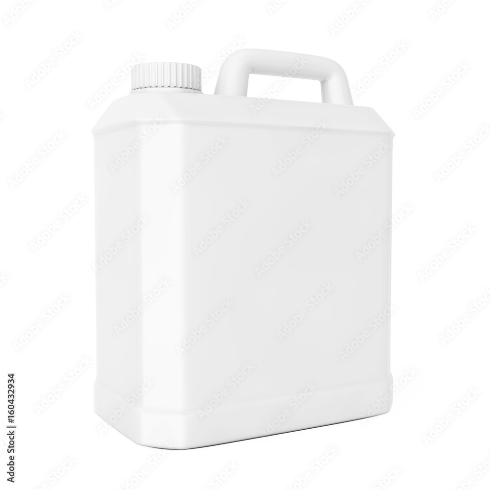 White Plastic Blank Container. 3d Rendering White Plastic Blank Container. 3d Rendering
