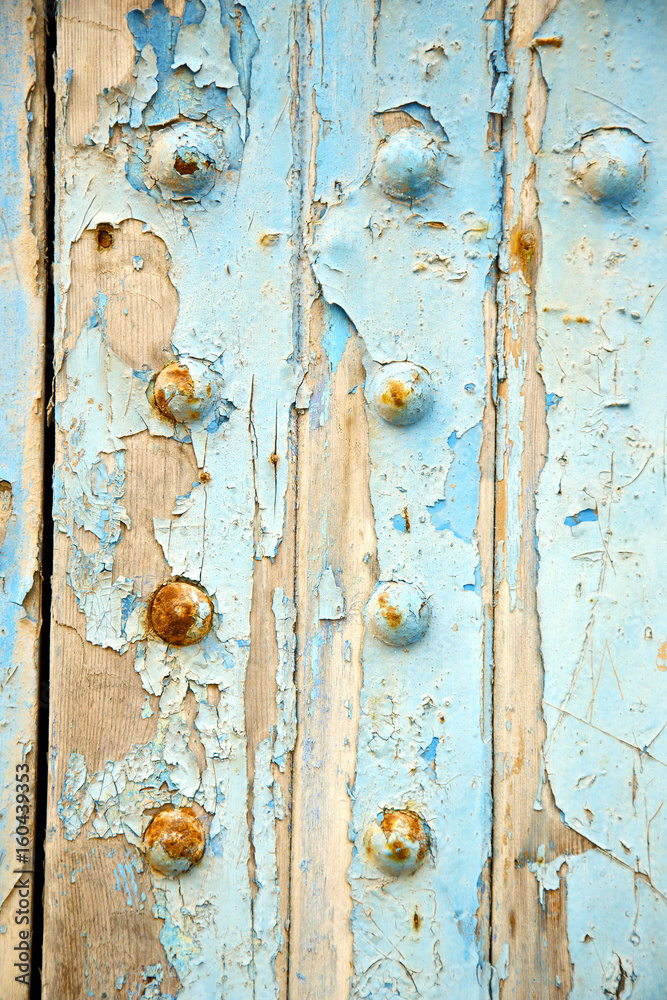 dirty stripped paint the blue wood door rusty nail dirty stripped paint the blue wood door rusty nail