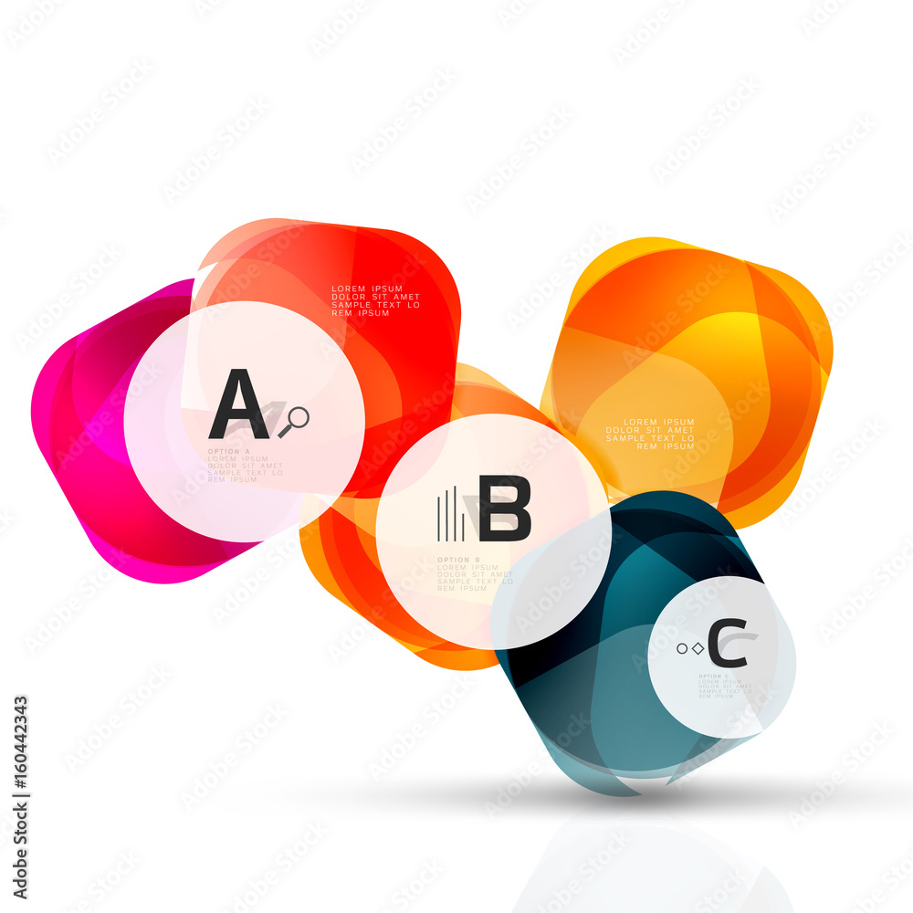 Vector shiny blank web option boxes Vector shiny blank web option boxes