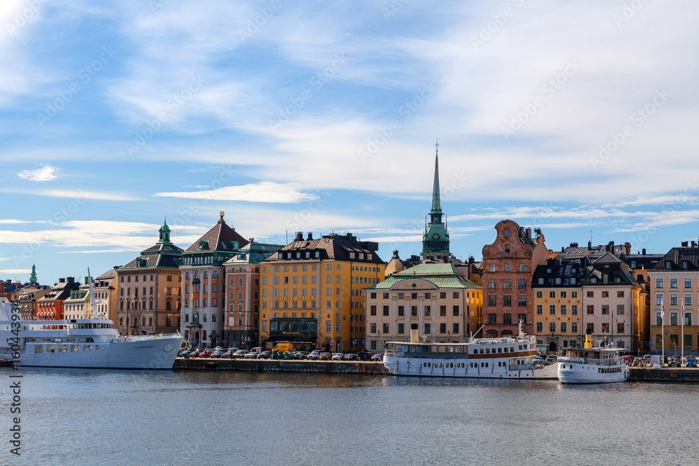 Fototapeta premium STOCKHOLM, SWEDEN - SEPTEMBER, 15, 2016: Old Town (Gamla Stan) view