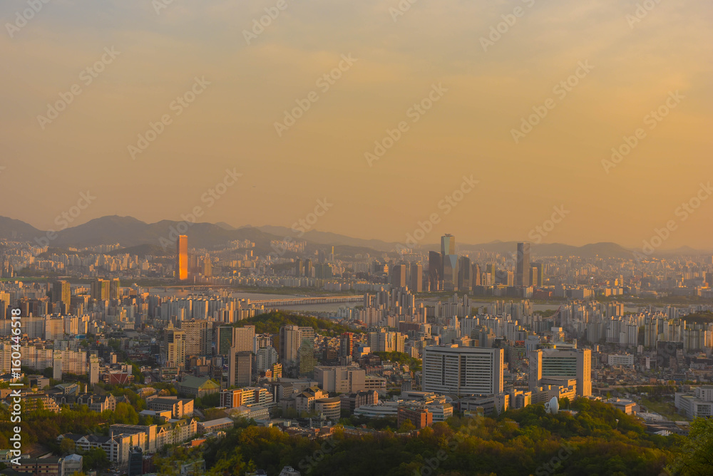 city skyline, seoul korea