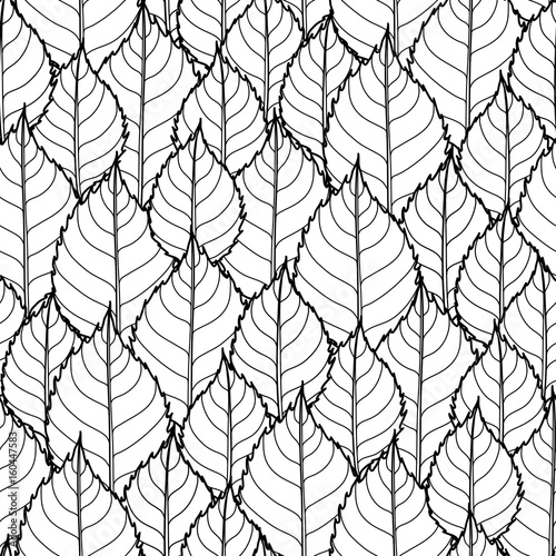 Graphic leaves pattern