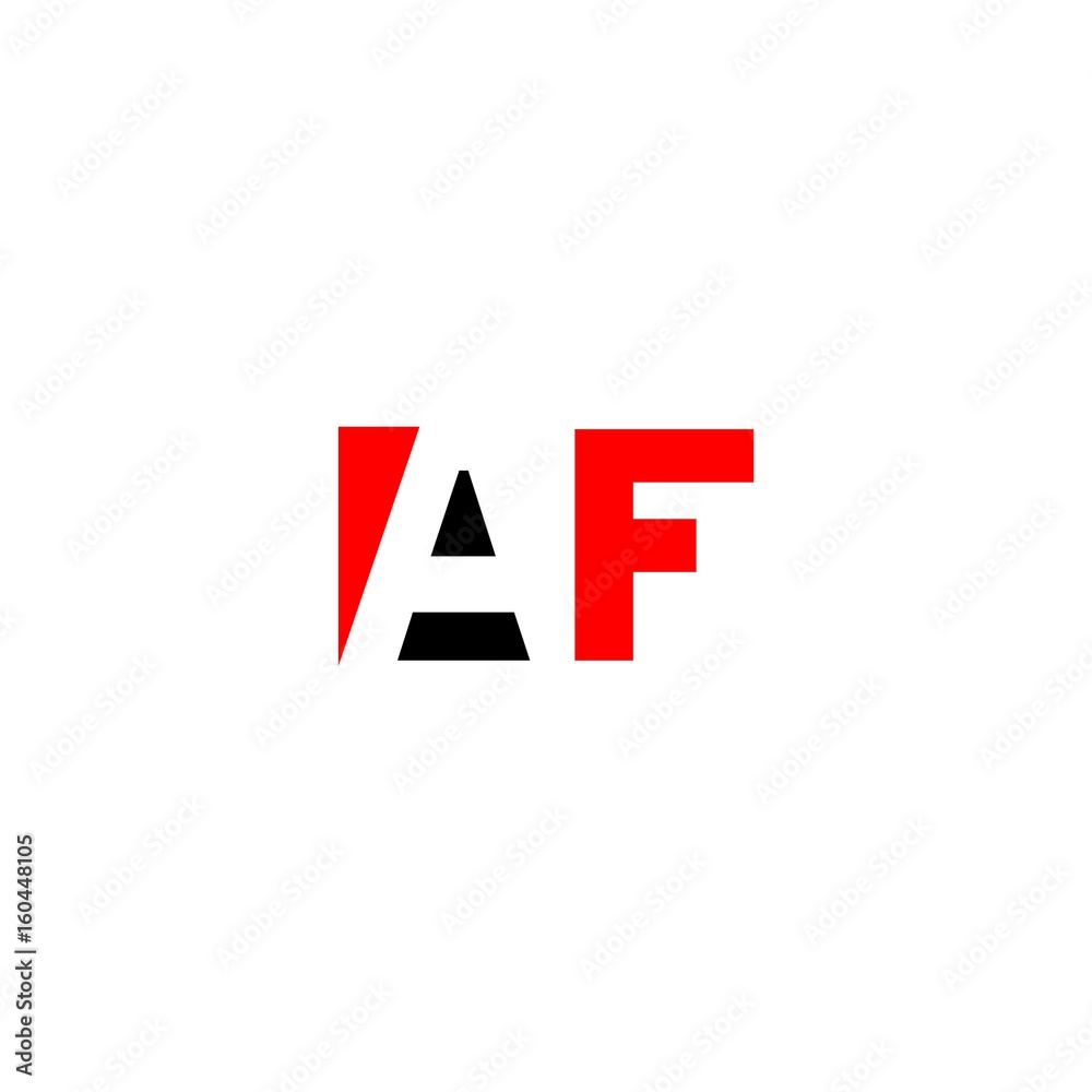letter AF logo vector