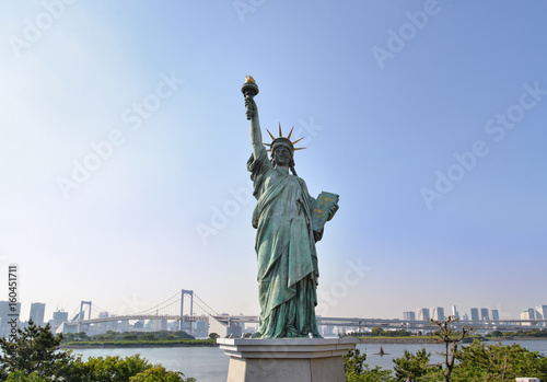 Replica of the Statue of Liberty in Odaiba  Japan  