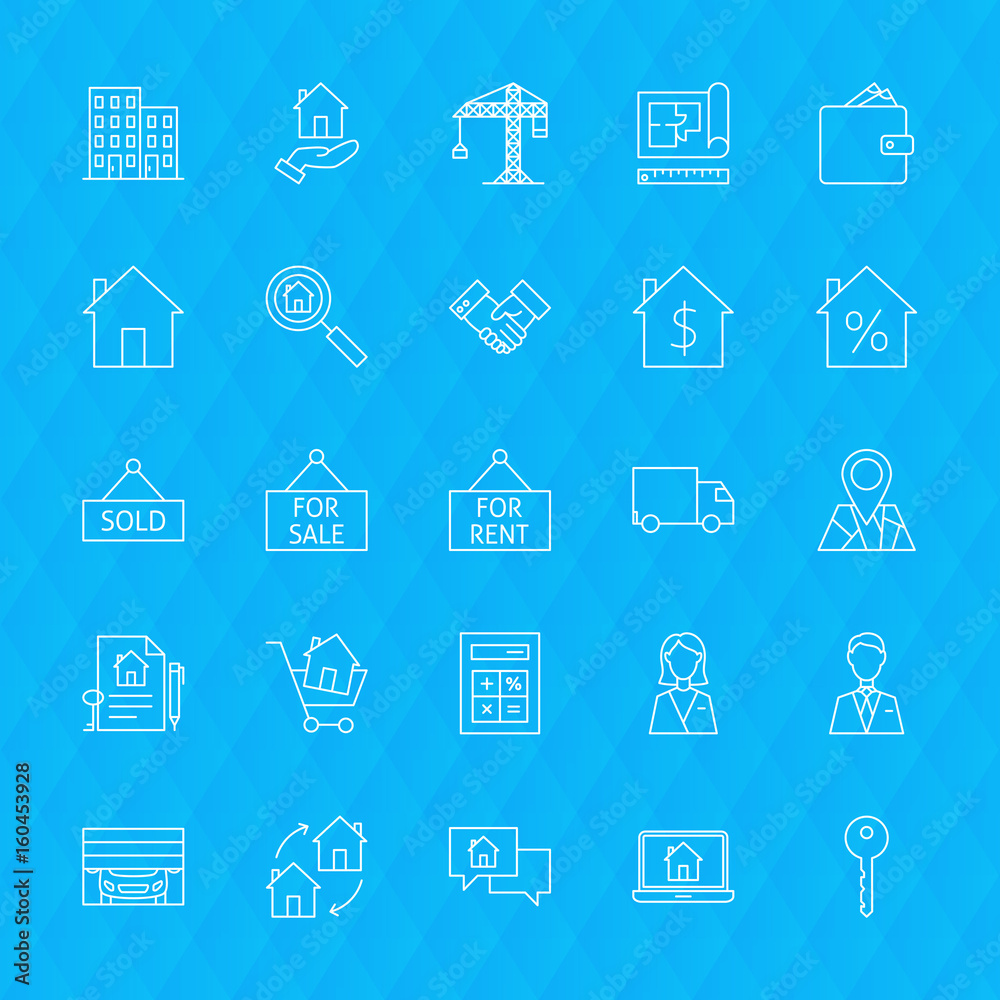Real Estate Line Icons Real Estate Line Icons