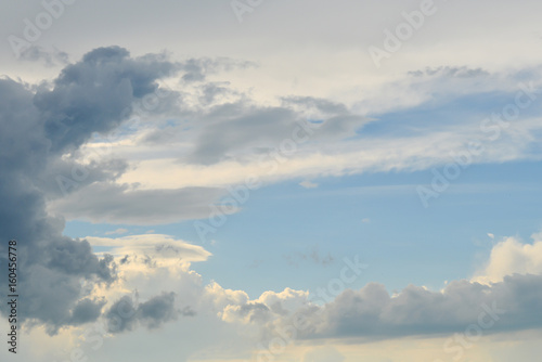 Beautiful blue sky with clouds background