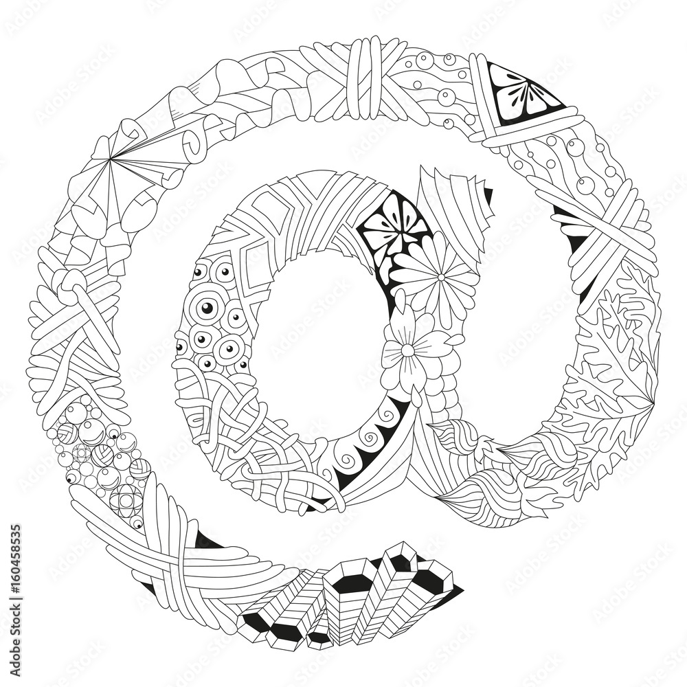 Vetor De Zentangle Stylized Sign Hand Drawn Lace Vector Illustration vetor-de-zentangle-stylized-sign-hand-drawn-lace-vector-illustration