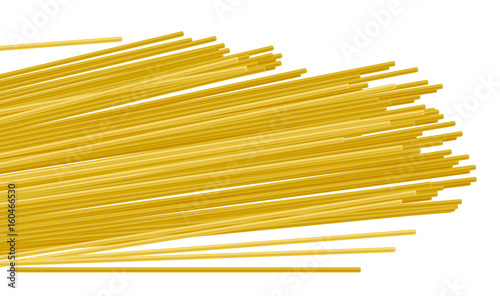 Italian raw pasta spaghetti realistic vector