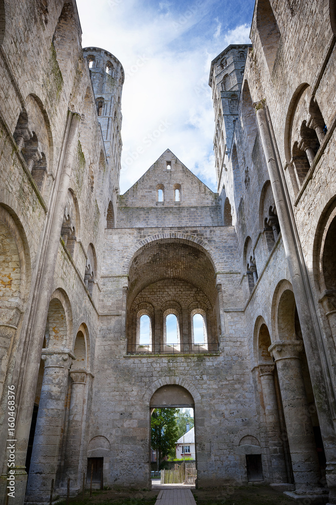 Abbey of Jumieges, Ruins of Abbey from 1067, Normandie, France