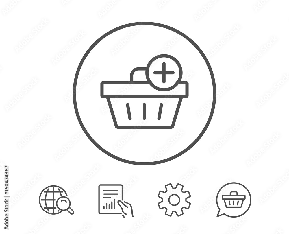 Add to Shopping cart line icon. Online buying. Add to Shopping cart line icon. Online buying.
