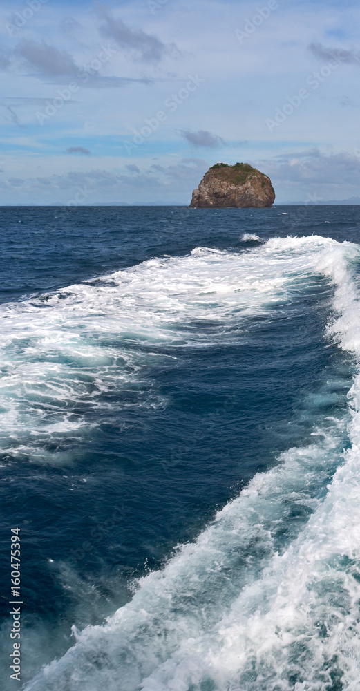 a view from boat and the pacific ocean a view from boat and the pacific ocean