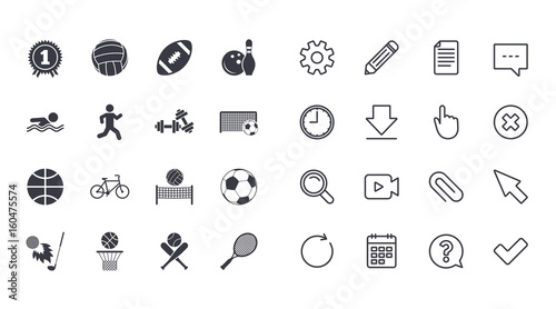 Set of Sport and Fitness icons.