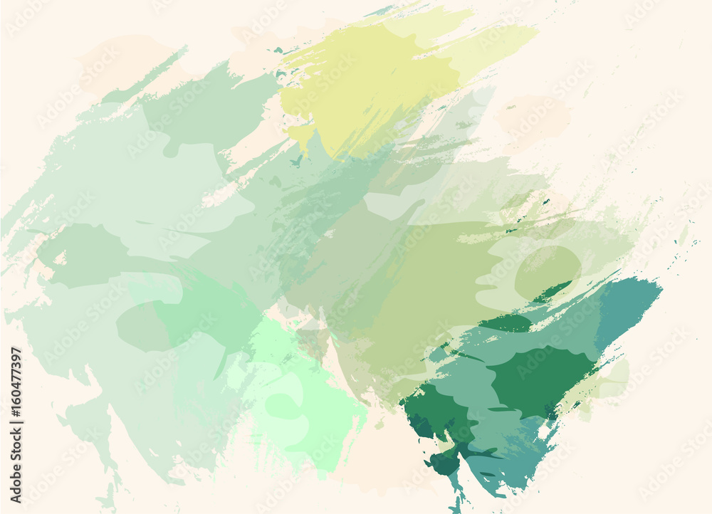 Obraz premium Green gradient abstract watercolor style background