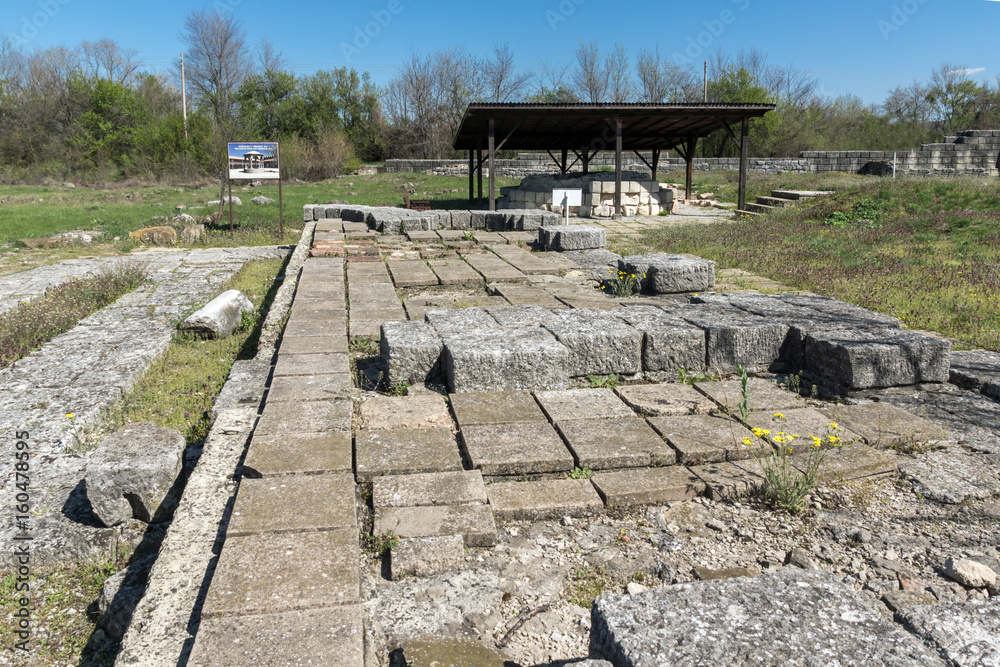 Ruins of The capital city of the First  Bulgarian Empire medieval stronghold Great Preslav (Veliki Preslav), Shumen Region, Bulgaria