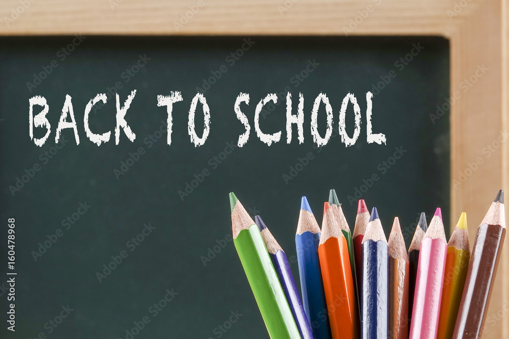 Back to school concept with pencil color and blackboard. Back to school concept with pencil color and blackboard.