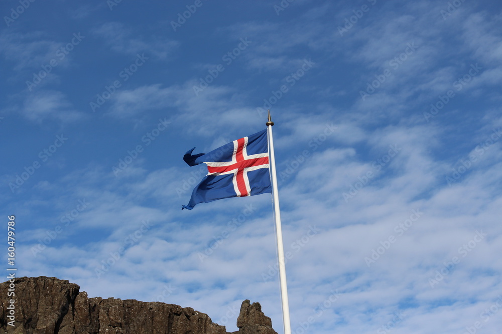 Island Hissflagge isländische Fahnen Flaggen 60x90cm 