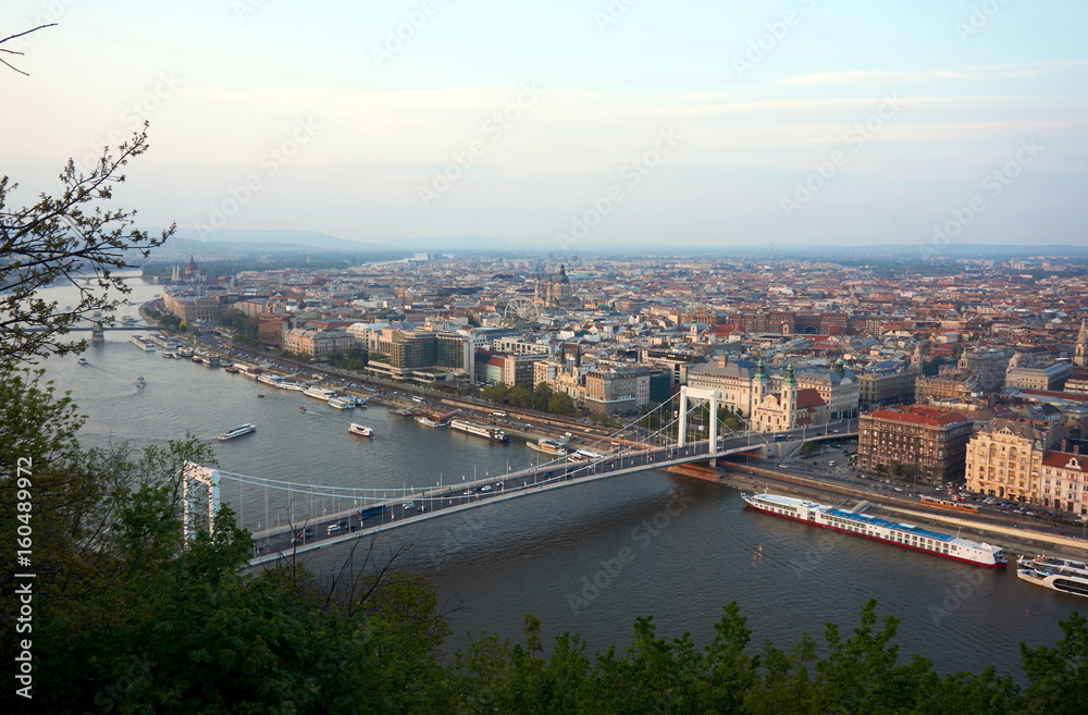 Budapest city on Danube river    