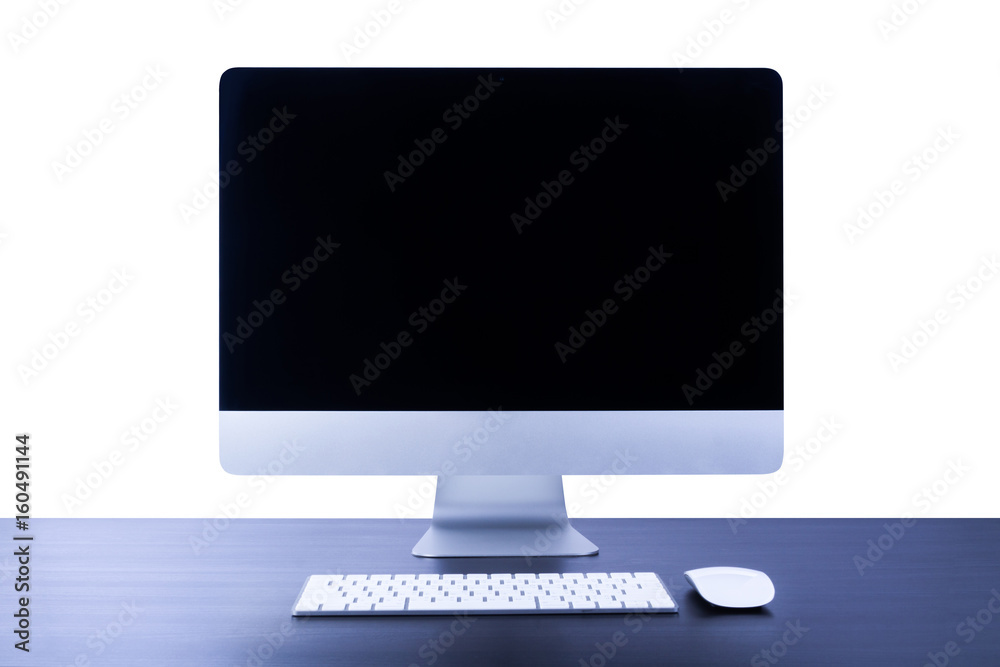 Fototapeta premium Computer on white background