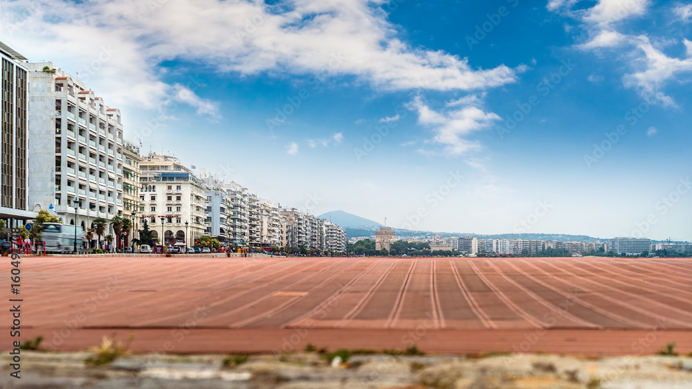 View of Thessaloniki Port with the White Tower View of Thessaloniki Port with the White Tower