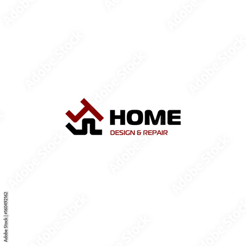 Isolated real estate agency business logo, house logotype on white background, home concept icon, hotel vector illustration.