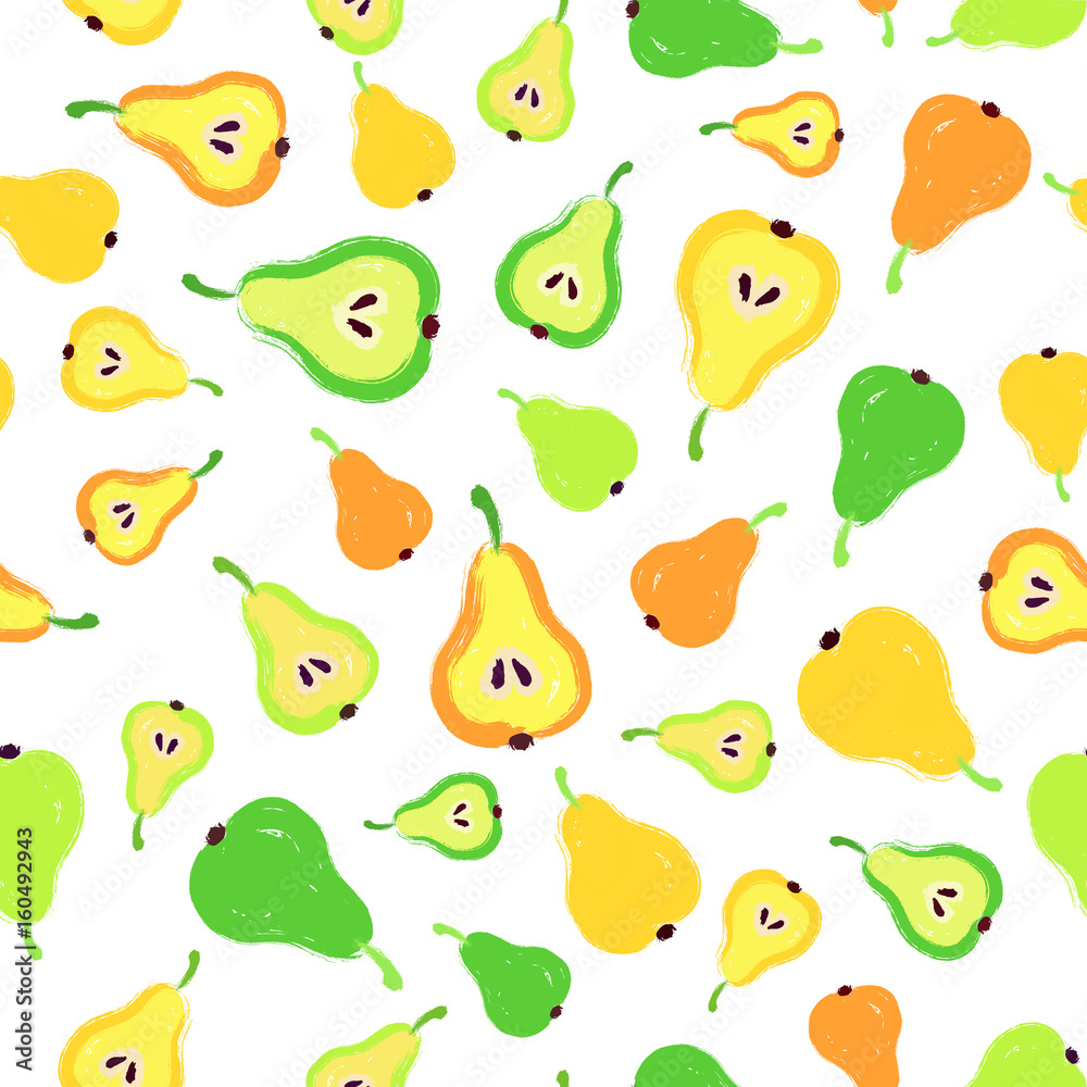 Pear Background Painted Pattern Pear Background Painted Pattern