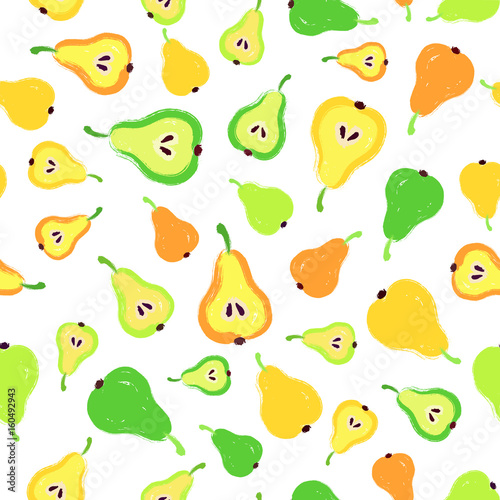 Pear Background Painted Pattern