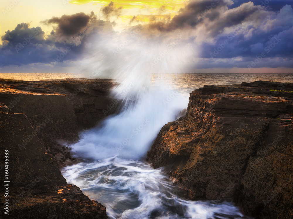 Fototapeta premium Sea Narrab Crack Splash