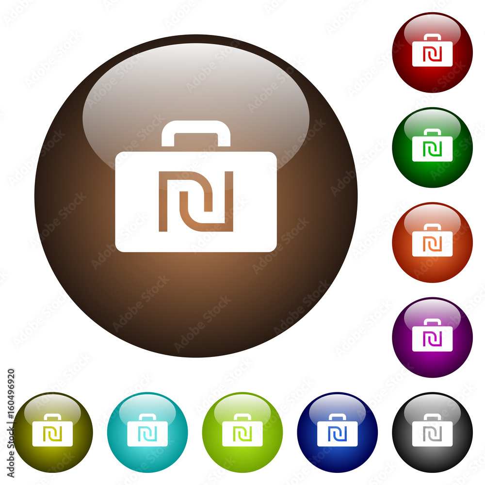 Israeli new Shekel bag color glass buttons Israeli new Shekel bag color glass buttons