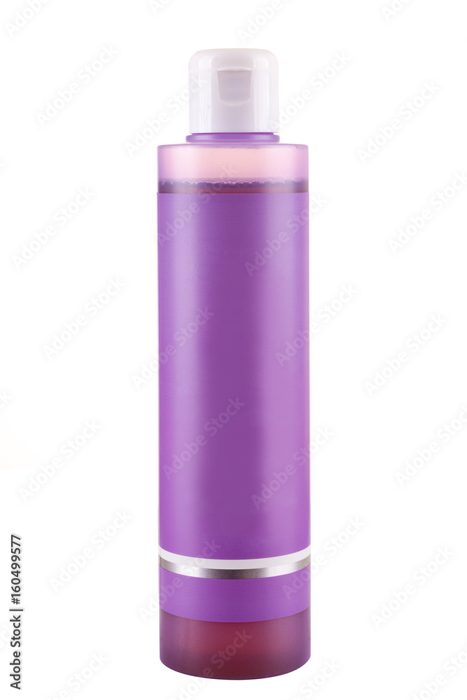 Pink cosmetic bottle isolated over white background. Cosmetic product. Beauty and skin care Pink cosmetic bottle isolated over white background. Cosmetic product. Beauty and skin care