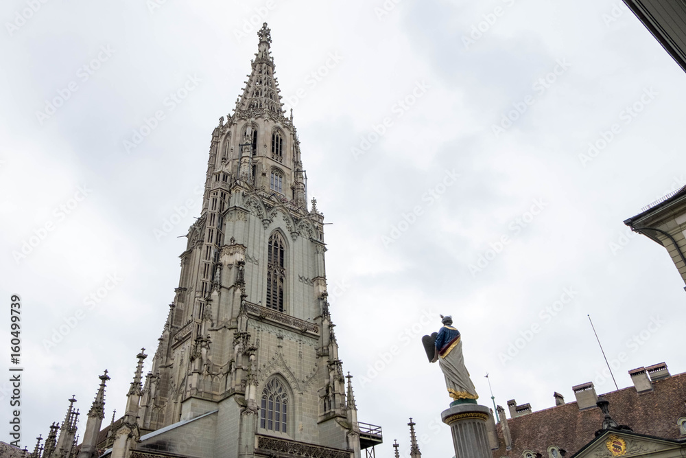 Bern Minster, reformed church in old city of Bern, Switzerland. Bern Minster, reformed church in old city of Bern, Switzerland.