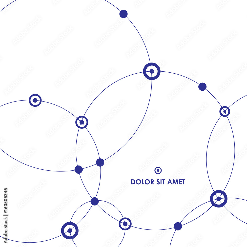 Abstract background with circles and dots. Connect technology vector Abstract background with circles and dots. Connect technology vector