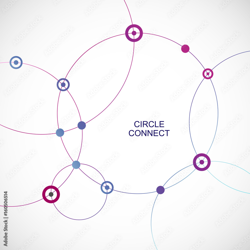 Network template. Digital background with connections circle Network template. Digital background with connections circle