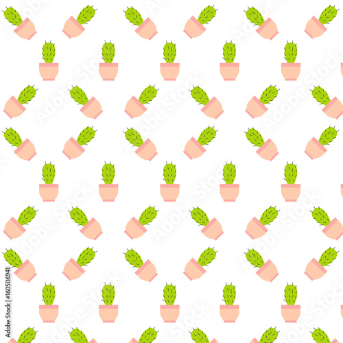 Cactus seamless pattern