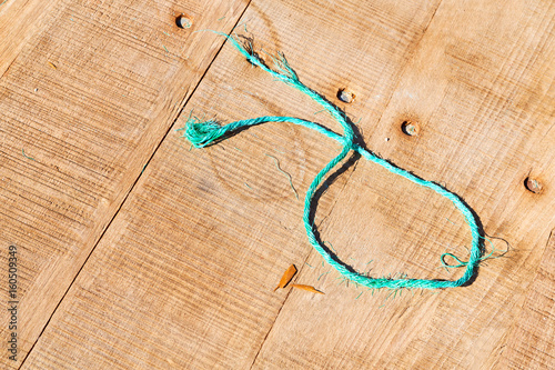 wooden floor and rope