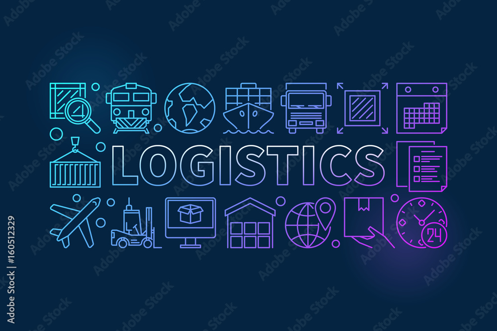 Logistics colorful illustration Logistics colorful illustration
