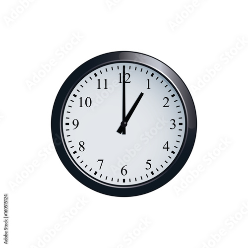 Wall clock set at 1 o'clock