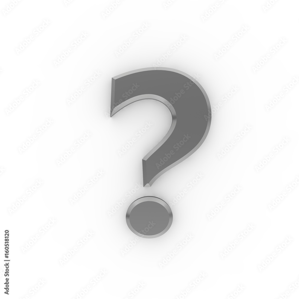 question mark 3d silver interrogation point punctuation mark asking sign isolated on white background in high resolution for business presentation and print question mark 3d silver interrogation point punctuation mark asking sign isolated on white background in high resolution for business presentation and print