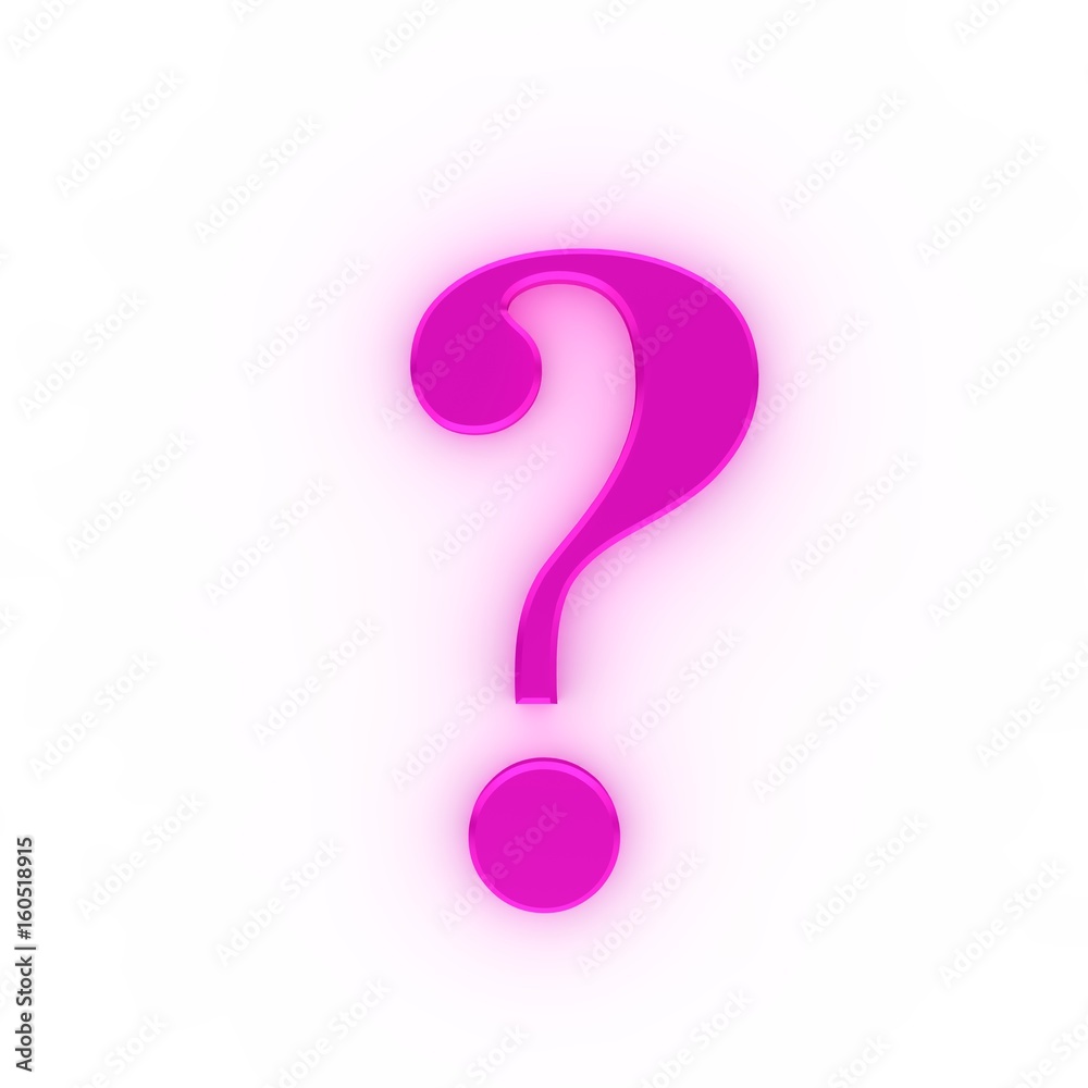 question mark 3d pink interrogation point isolated on white question mark 3d pink interrogation point isolated on white