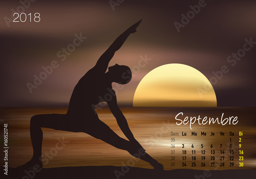CALENDRIER - 2018 - Yoga - Zen - Septembre