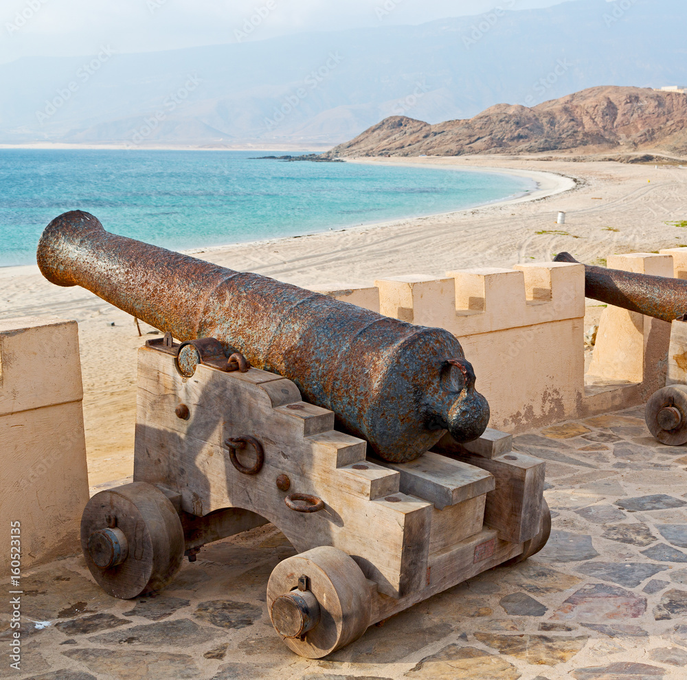 in oman muscat rock  the old defensive