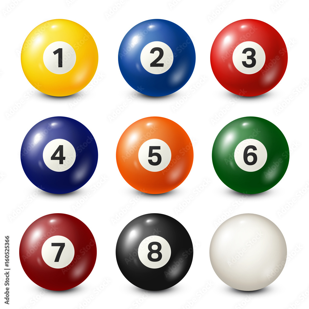 Billiard,pool balls collection. Snooker. White background. Vector illustration. Billiard,pool balls collection. Snooker. White background. Vector illustration.