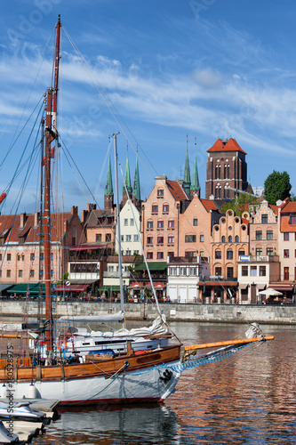 City Of Gdansk River View, Old Town Skyline, Poland