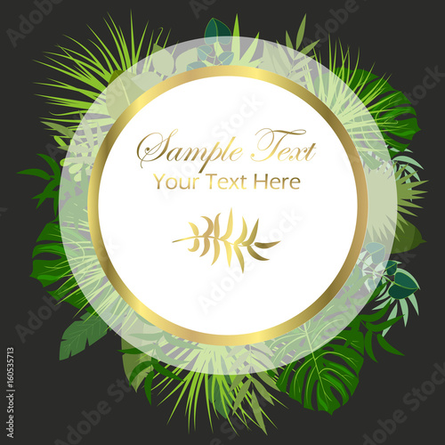 Beautiful vector floral summer background with tropical palm leaves. Perfect for wallpapers, web page backgrounds, surface textures, textile.