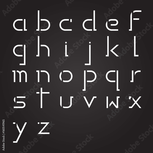 Modern alphabet design set-Minimalist style.Vector Illustration