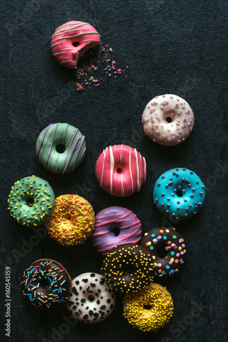 Variety of mini American donuts
