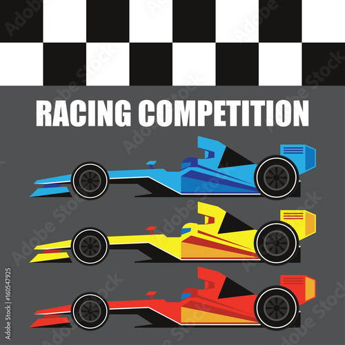 formula one / grand prix racing poster. vector illustration