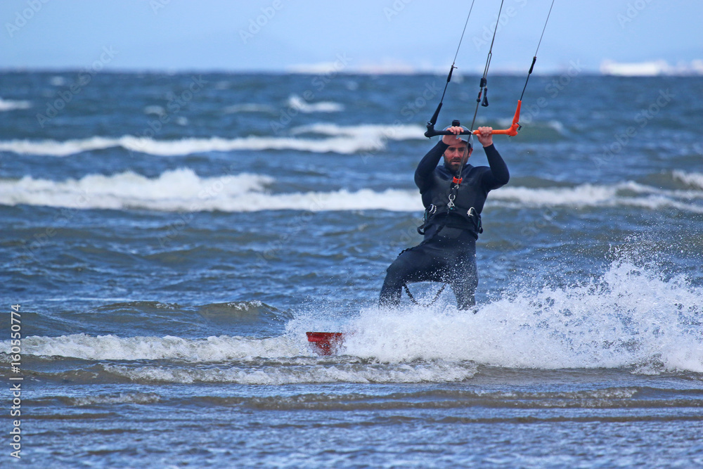 Naklejka premium kitesurfer