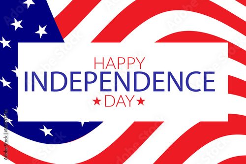 Happy independence day card. 4th of July poster design