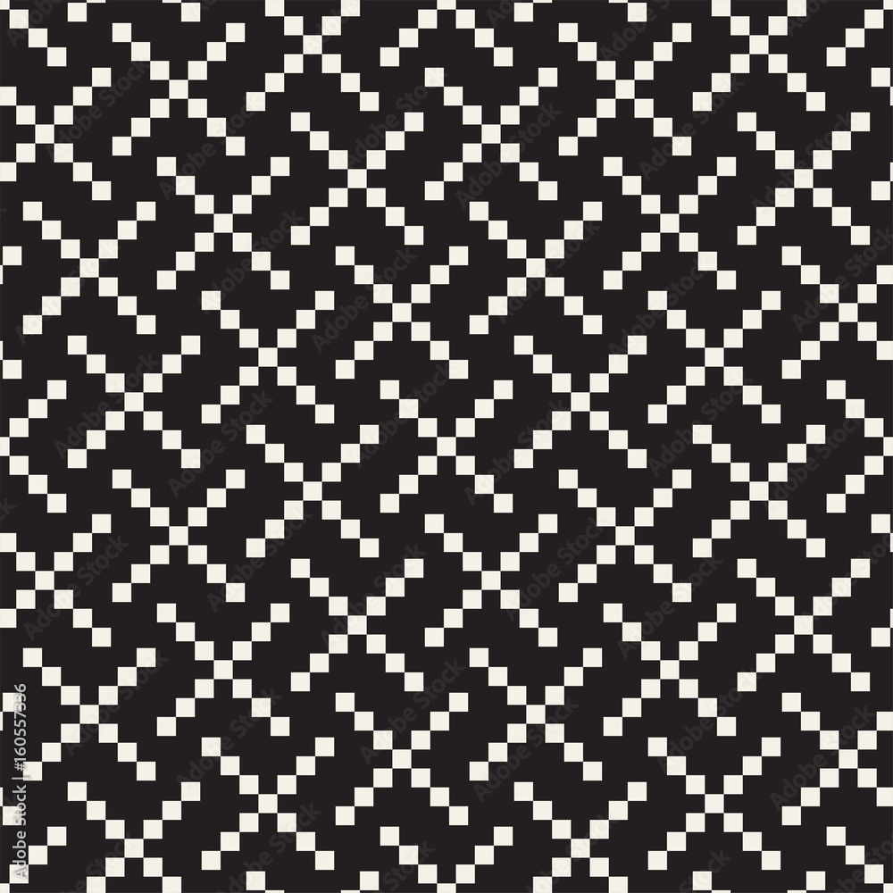 Seamless black and white cross lattice pattern. Abstract geometric tiling mosaic. Stylish background design Seamless black and white cross lattice pattern. Abstract geometric tiling mosaic. Stylish background design